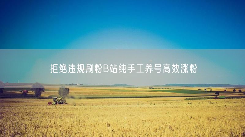 拒绝违规刷粉B站纯手工养号高效涨粉